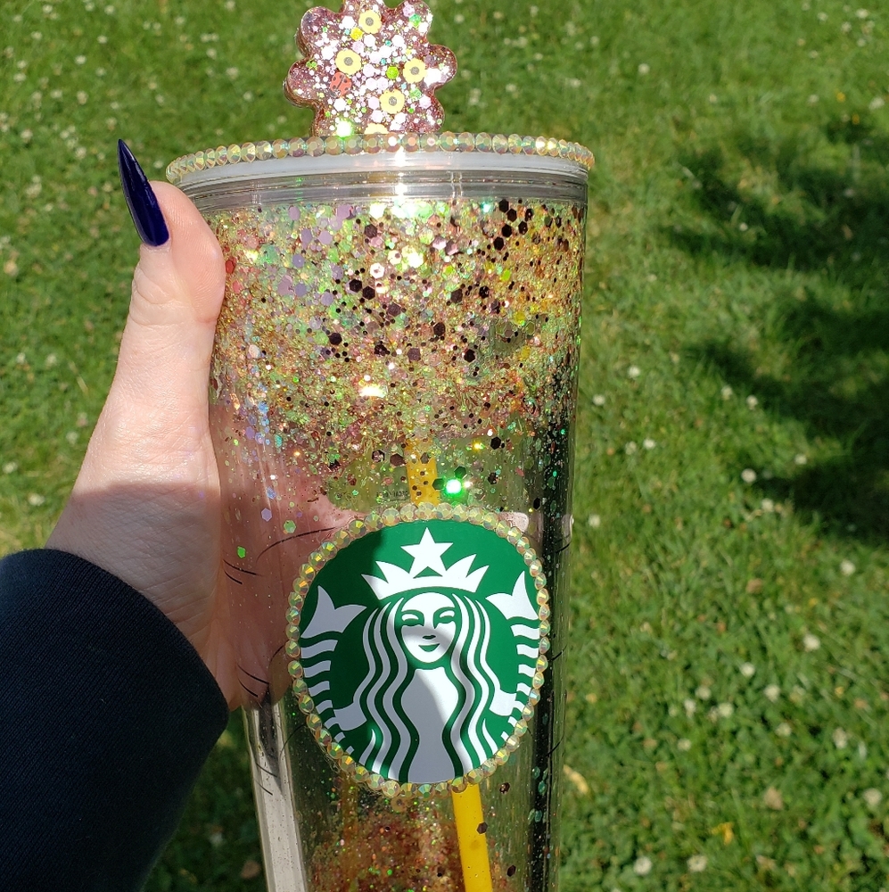 Starbucks Sunflower snowglobe tumbler